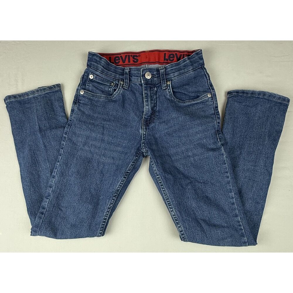 Levi's Boys Size 12 Blue Jeans Straight Leg Denim Pants Medium Wash
